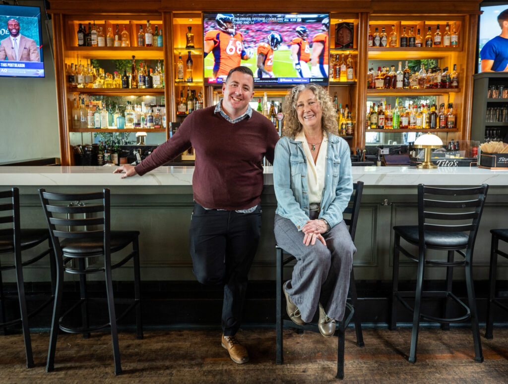 Healdsburg Bar & Grill owner Danya Richter, right, and general manager Steve Alkire in front of the newly remodeled bar Thursday, Jan. 22, 2026 in downtown Healdsburg. (John Burgess / The Press Democrat)