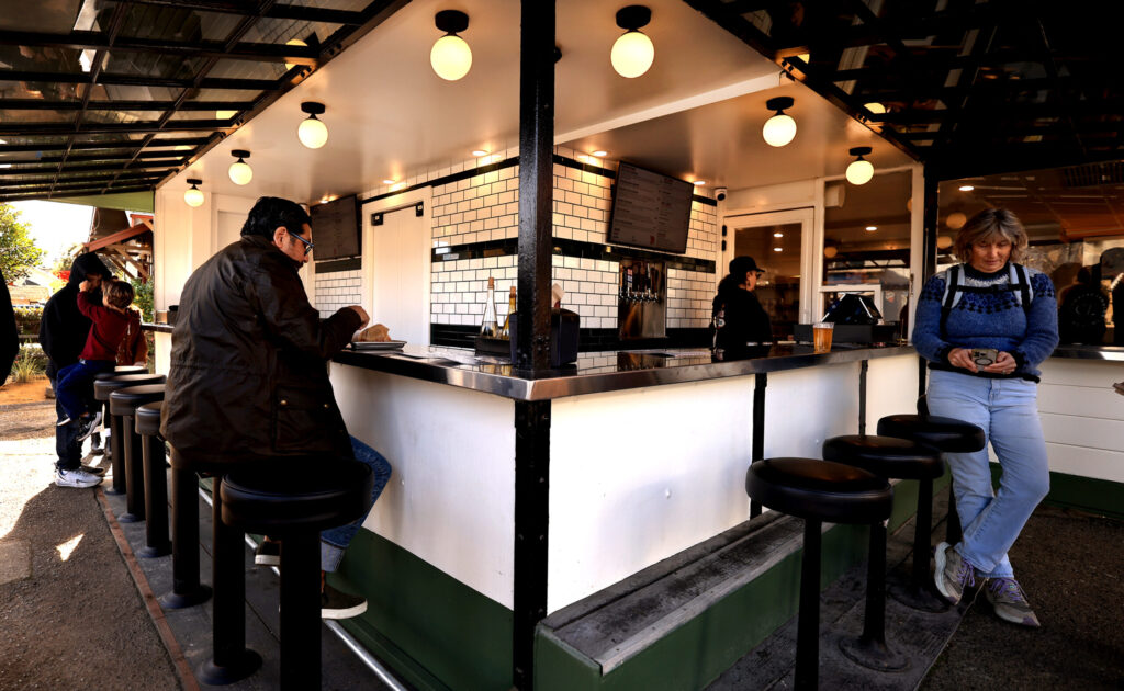 Pick’s Roadside, with fold up windows, reopens in Cloverdale, Saturday, Jan. 10, 2026. (Kent Porter / The Press Democrat)