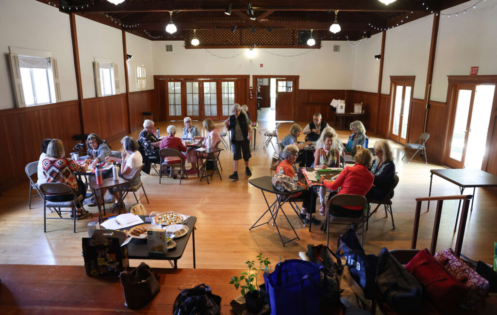 Local residents gather at the Sonoma Valley Woman’s Club to play mahjong in Sonoma on Wednesday, July 23, 2025. (Christopher Chung/The Press Democrat)