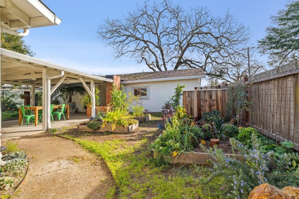 Raised beds in yard. (Open Homes Photography)