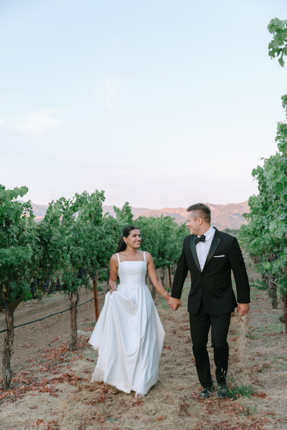 Sanjana and Evan's wedding took place among the lush ivies and vines at Trentadue Winery in Geyserville. (Katie Miller)