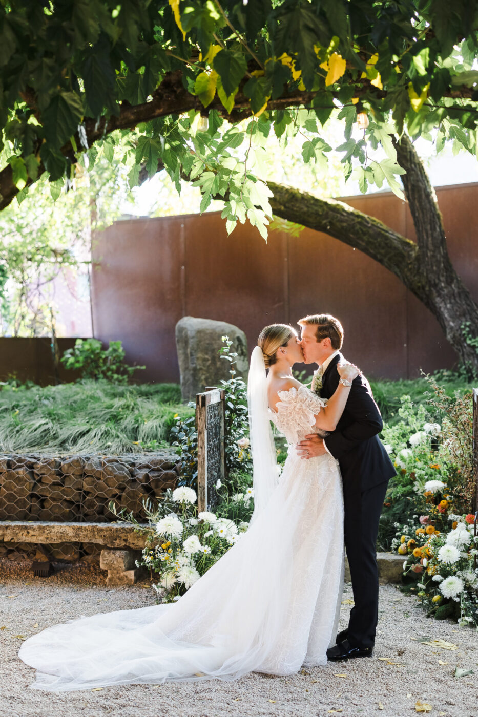 Newlyweds Olivia Fleming and Brooks Schaffer. (Katie Monroe)
