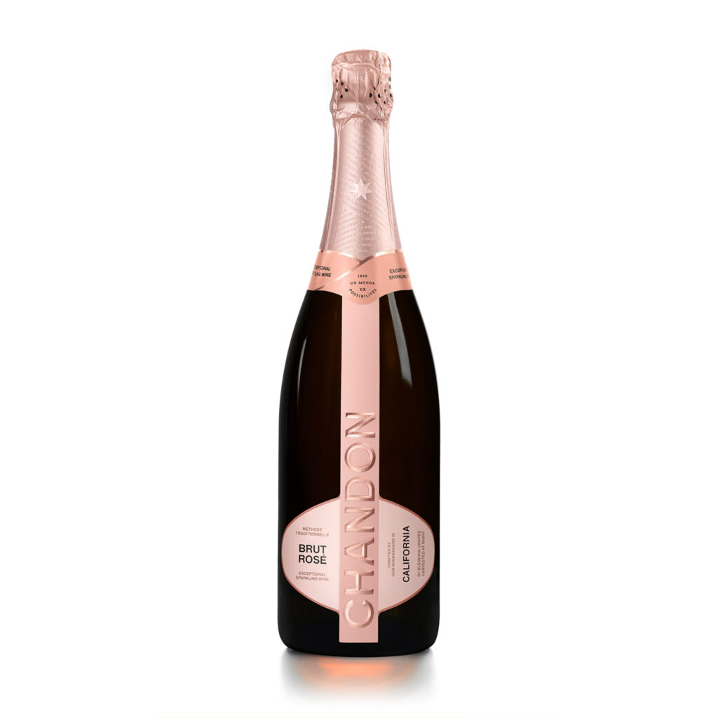 A bottle of brut rosé from Chandon winery in Yountville. (Chandon)