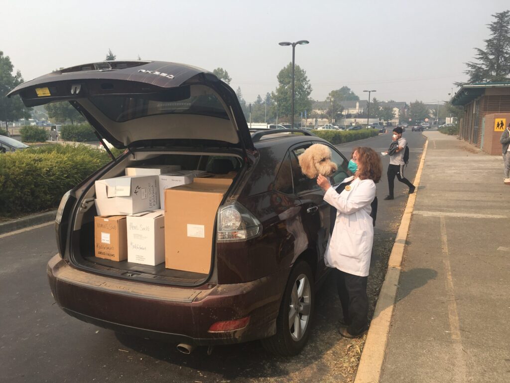 Socks for Sandwich collected donations for victims of the Tubbs Fire in 2018.