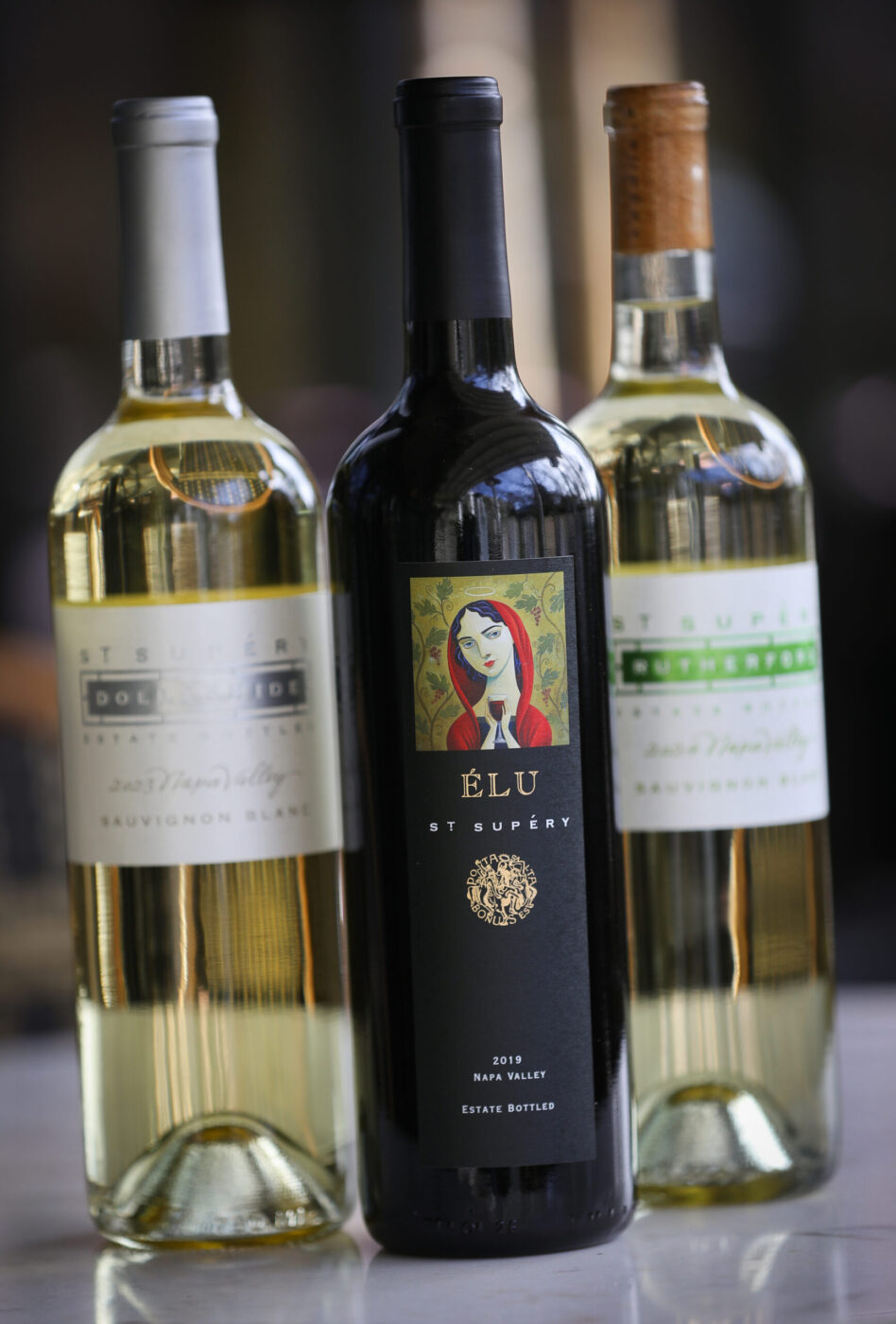A variety of wines from St. Supéry Estate Vineyards & Winery in Rutherford on Friday, January 30, 2026. (Christopher Chung/The Press Democrat)