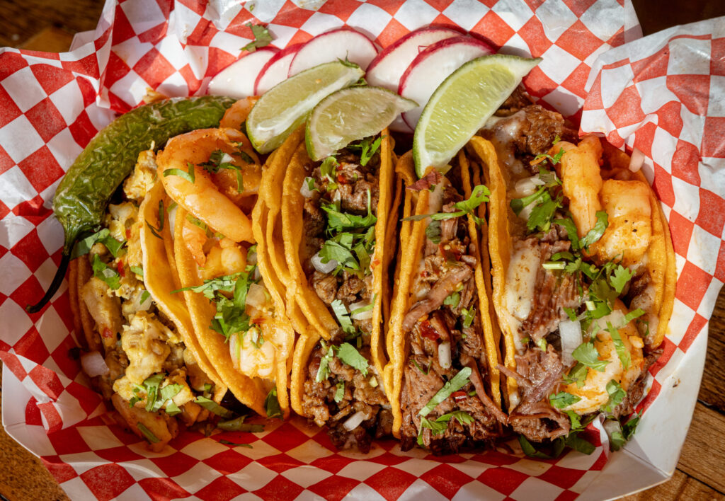 The Crispy Taco selection from Galvan’s Beer Garden Friday, Feb. 7, 2026 in Cotati. (John Burgess/The Press Democrat)