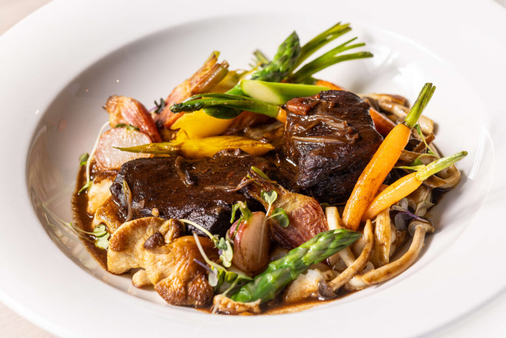 Chinese Five Spice Braised Short Ribs from chef Lynn Chia, Tuesday, May 21, 2024, from a pop-up dinner at Pascaline Bakery in Santa Rosa featuring foods from her native Singapore. (John Burgess/The Press Democrat)