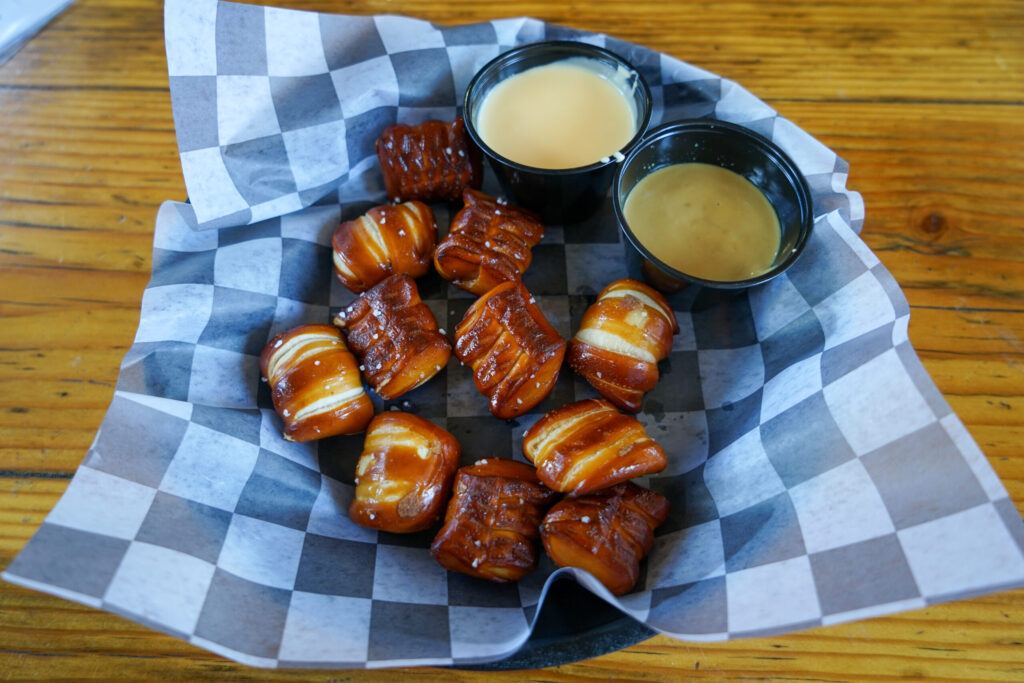 Pretzel bites at Lagunitas in Petaluma. (Sonoma County Tourism)