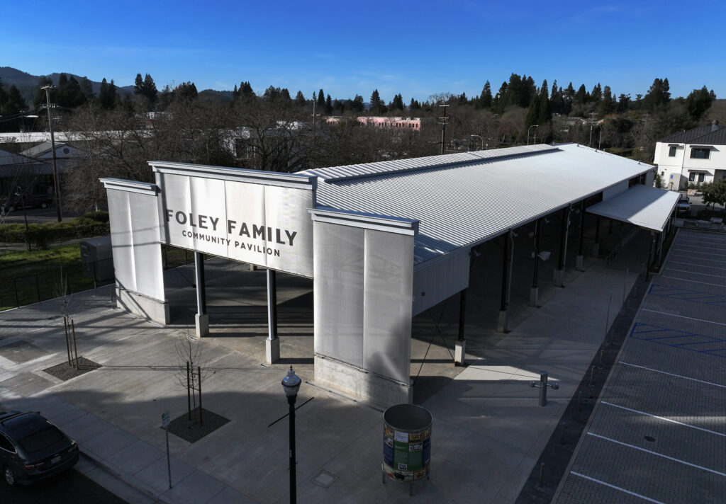 The new Foley Family Community Pavilion in Healdsburg on Tuesday, February 3, 2026. (Christopher Chung/The Press Democrat)