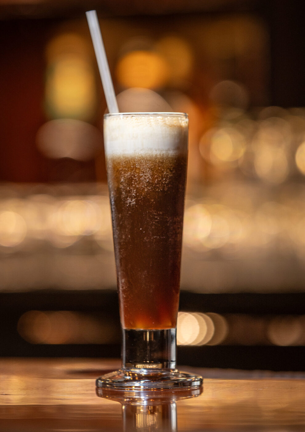 Ted Dunlap developed “The Glarifee,” a “cold” Irish coffee cocktail, in 1965 in the bar at the Swiss Hotel. Photo taken Thursday, Feb. 19, 2026 on the square in Sonoma. (John Burgess/The Press Democrat)