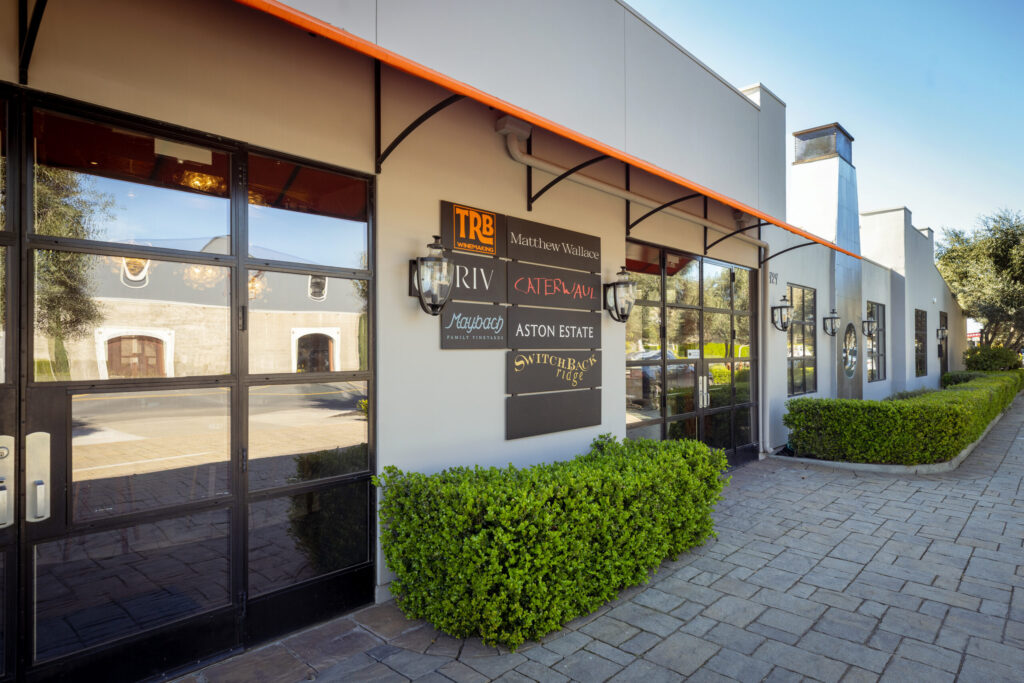 The Royal We tasting room brings together labels by winemaker Thomas Rivers Brown including Caterwaul, Matthew Wallace, Aston Estate, Switchback Ridge, RIV, and Maybach Family Vineyards Thursday, March 5, 2026 in St. Helena. (John Burgess/The Press Democrat)