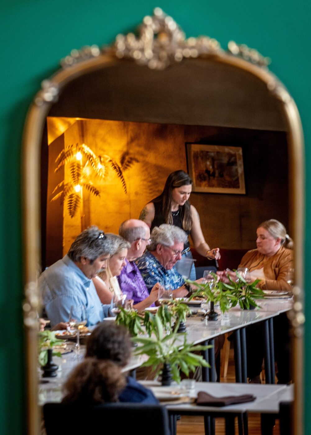 Food and book lovers gathered for the first Cookbook Club meeting at Songbird Parlour Tuesday, March 10, 2026 in Glen Ellen. Participants chose recipes to cook for the dinner from “Kachka,” a Russian cookbook chosen by Songbird owner/chef Lauren Kershner. (John Burgess/The Press Democrat)