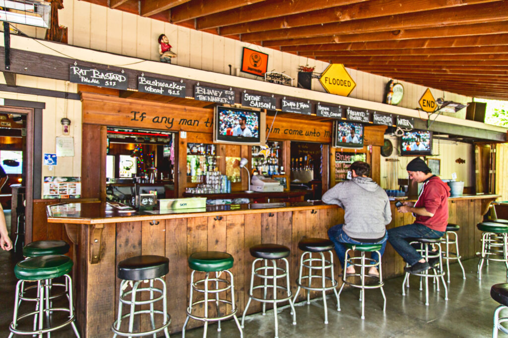The bar at Stumptown in Guerneville. (Sonoma County Tourism)