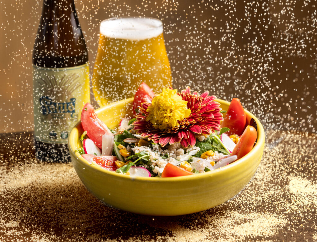 The Russian River Brewing Company has created a Salad using Fonio, a West African drought-tolerant grain they are using to brew a Belgian golden ale Wednesday, August 28, 2024 in Windsor. (John Burgess / The Press Democrat)