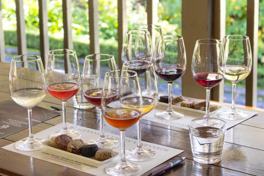 cookie and wine pairing at Alexander Valley Vineyards in Healdsburg, CA
