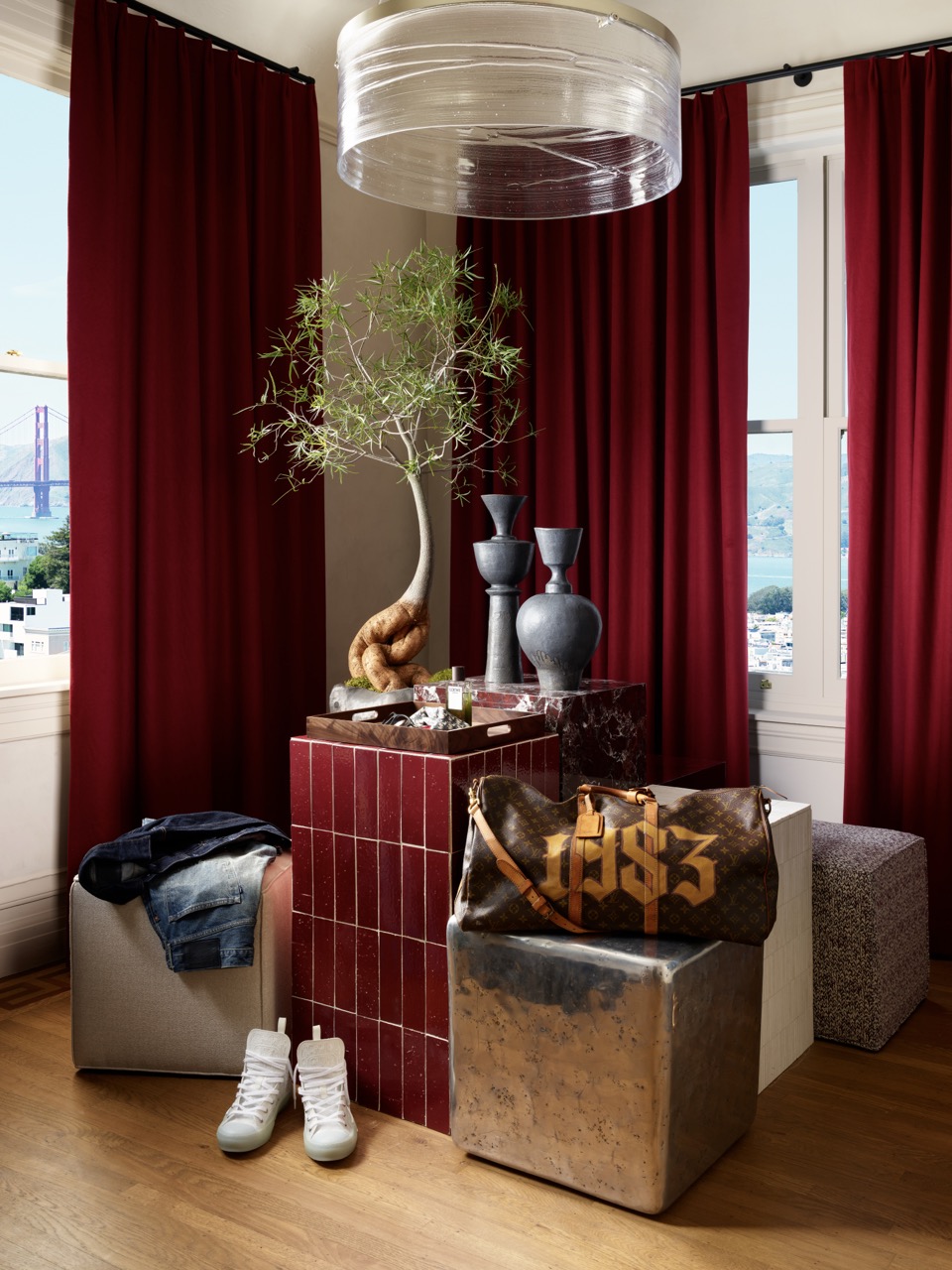 Dressing room by Castellanos Interiors featuring handmade tiles from McInyre Tile. (Jose Manuel Alondra)