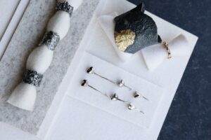 Jewelry at Gallery Lulo that was used by the stars in the movie The Devil Wears Prada 2. Photo taken in Healdsburg on Friday, February 6, 2026. (Christopher Chung/The Press Democrat)