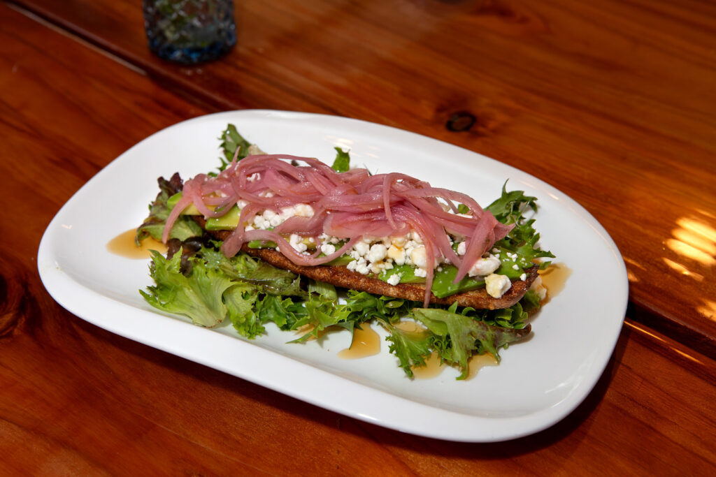 Avocado toast is served at the Redwood Gospel Baking Company cafe in Santa Rosa, Friday, April 10, 2026. (Darryl Bush/For The Press Democrat)