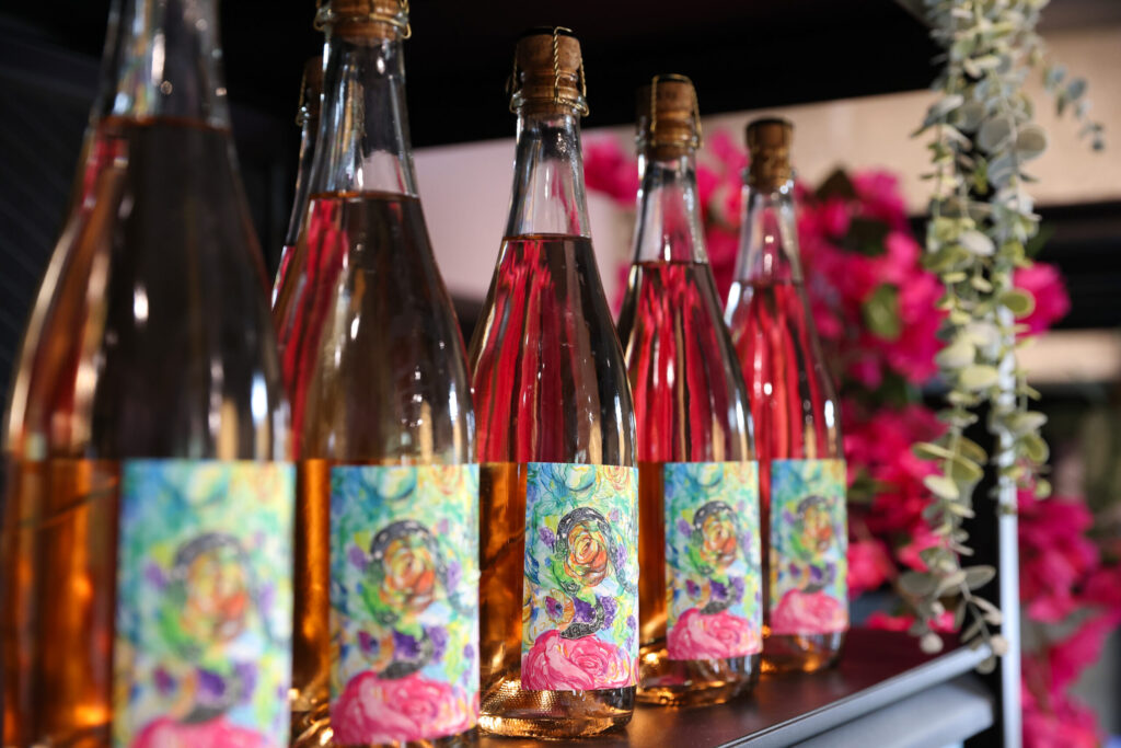 Bottles of Wolves Lovers + Thieves Masquerade, featuring the art of Maria de Los Angeles, in Glen Ellen on Friday, March 13, 2026. (Christopher Chung/The Press Democrat)