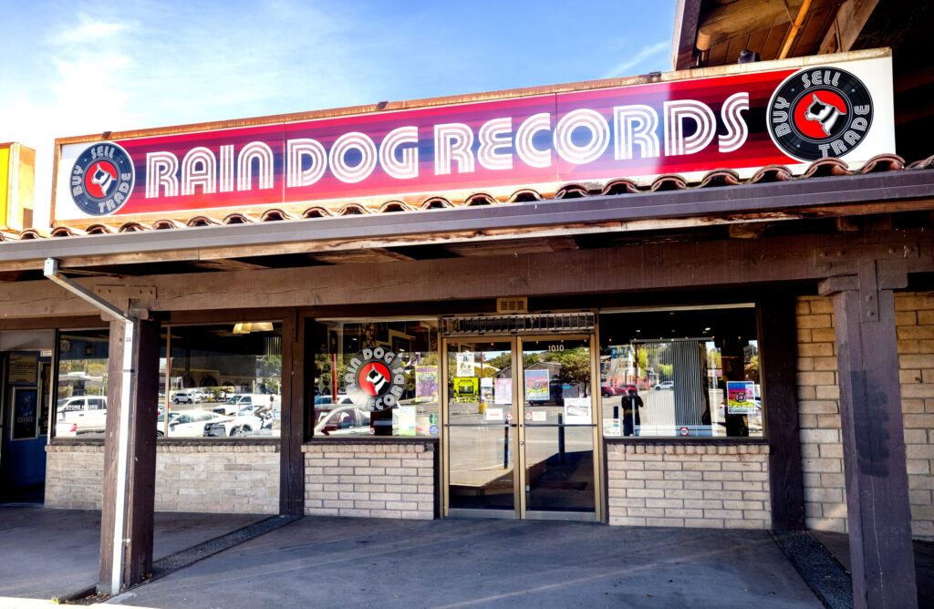 Rain Dog Records are bringing back the '80s with VHS tapes, laserdiscs, DVDs and Blu-rays for sale Monday, March 23, 2026 in Petaluma. (John Burgess/The Press Democrat)