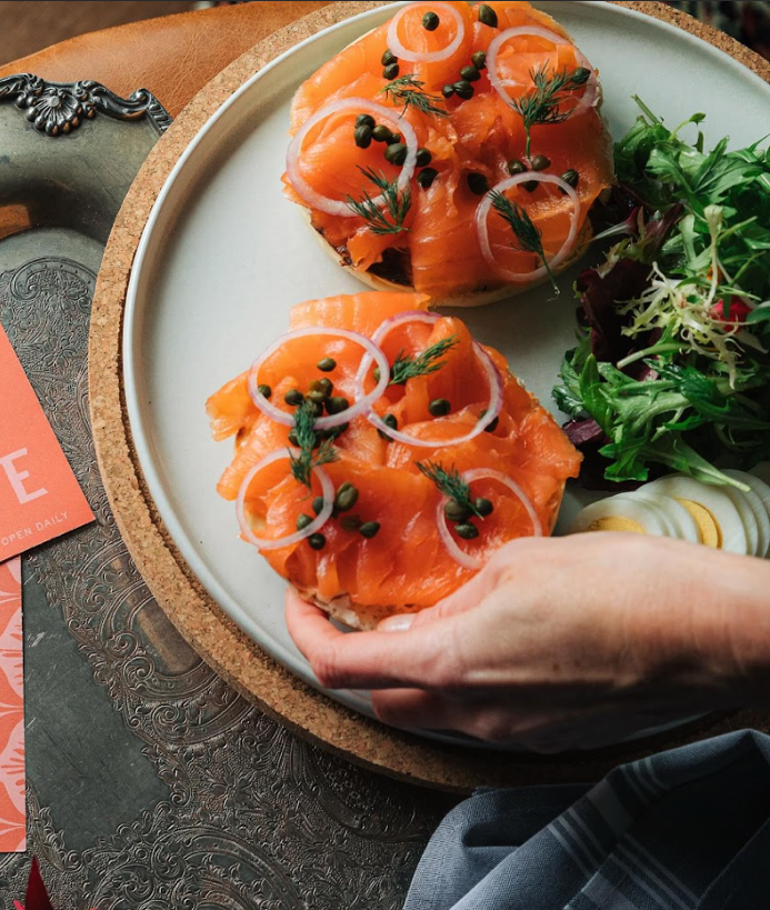 Bagels with lox for brunch at El Dorado Hotel + Kitchen in Sonoma. (El Dorado Hotel + Kitchen)