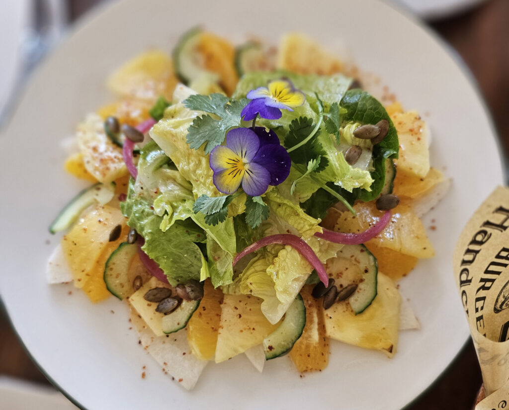 Jicama salad at Parkside Eats in Santa Rosa. (Heather Irwin / Sonoma Magazine)