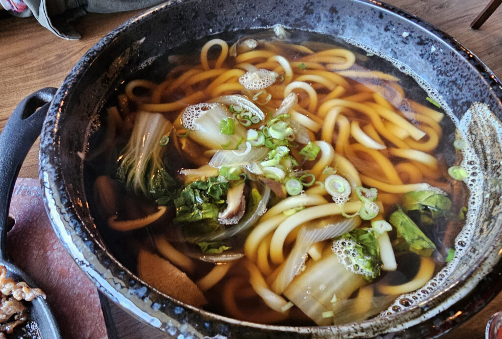 Udon noodle soup at Seoul to Tokyo Kitchen in Santa Rosa. (Heather Irwin / Sonoma Magazine)