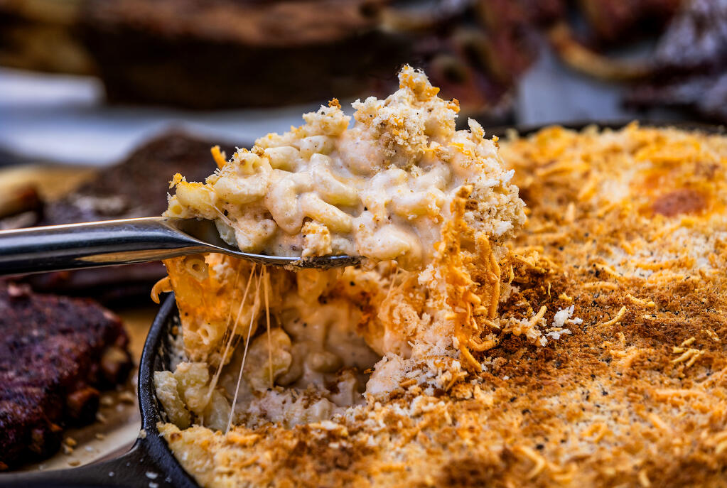 Mac & Cheese from Joe Edwards III owner of Legacy BBQ Tuesday, June 11, 2024 in Santa Rosa. (John Burgess/The Press Democrat)