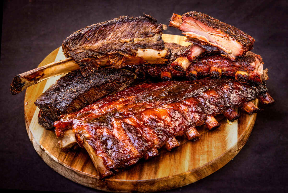 Ribs three different ways from Joe Edwards III, owner of Legacy BBQ Tuesday, June 11, 2024 in Santa Rosa. (John Burgess/The Press Democrat)