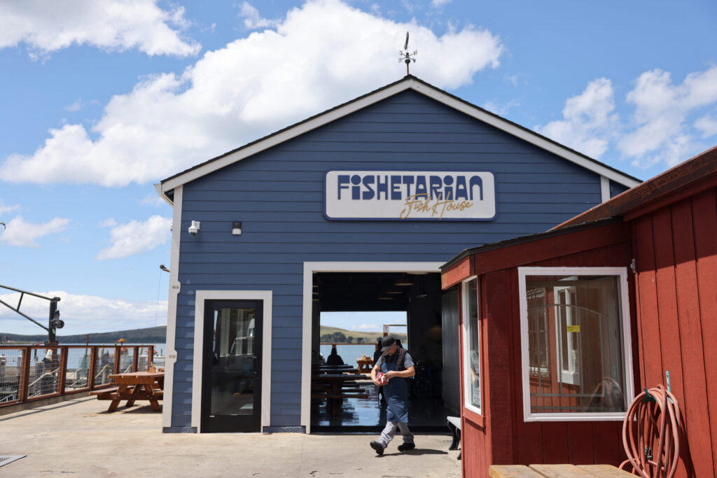 New eating area at Fishetarian in Bodega Bay Thursday, May 28, 2026. (Beth Schlanker / The Press Democrat)