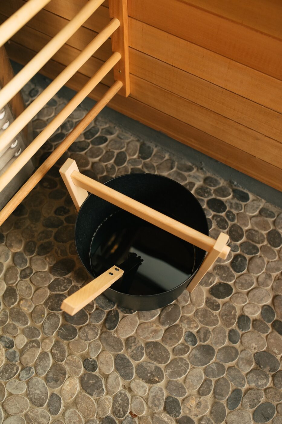 Inside a sauna at Sundrop Sauna in Petaluma.