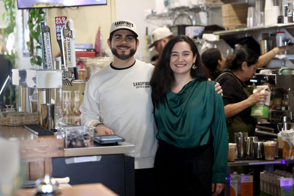 Darlene and Ruben Sandoval at Sandpino’s Coffee and Brews in Rohnert Park Friday, March 27, 2026. (Beth Schlanker / The Press Democrat)
