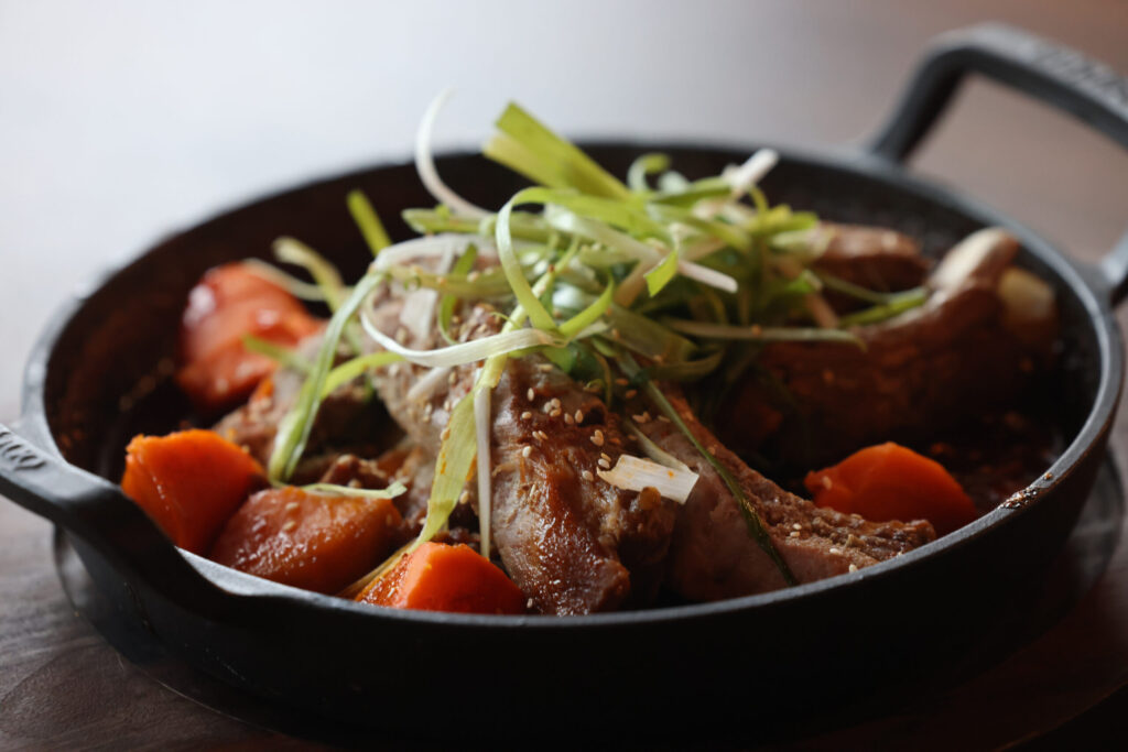 The sticky pork spare ribs at Seoul to Tokyo restaurant in Santa Rosa Monday, May 4, 2026. (Beth Schlanker / The Press Democrat)