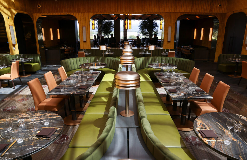 The main dining area of AYA restaurant at Graton Resort and Casino in Rohnert Park on Monday, April 27, 2026. (Christopher Chung/The Press Democrat)