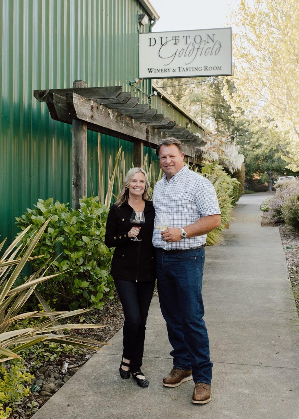 Steve Dutton and Karissa Kruse are the owners of Dutton-Goldfield Winery in Sebastopol. (Courtesy of Dutton-Goldfield Winery)