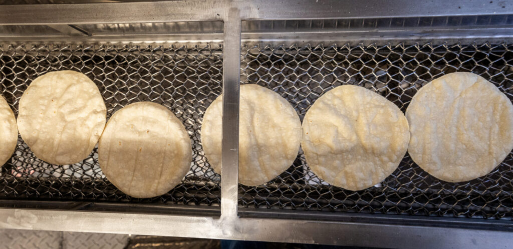 The freshest corn tortillas sold by the pound Friday, Jan. 16, 2026 at the Tortilleria La Loteria fresh tortilla factory food truck on Stony Point Road in Santa Rosa. (John Burgess / The Press Democrat)
