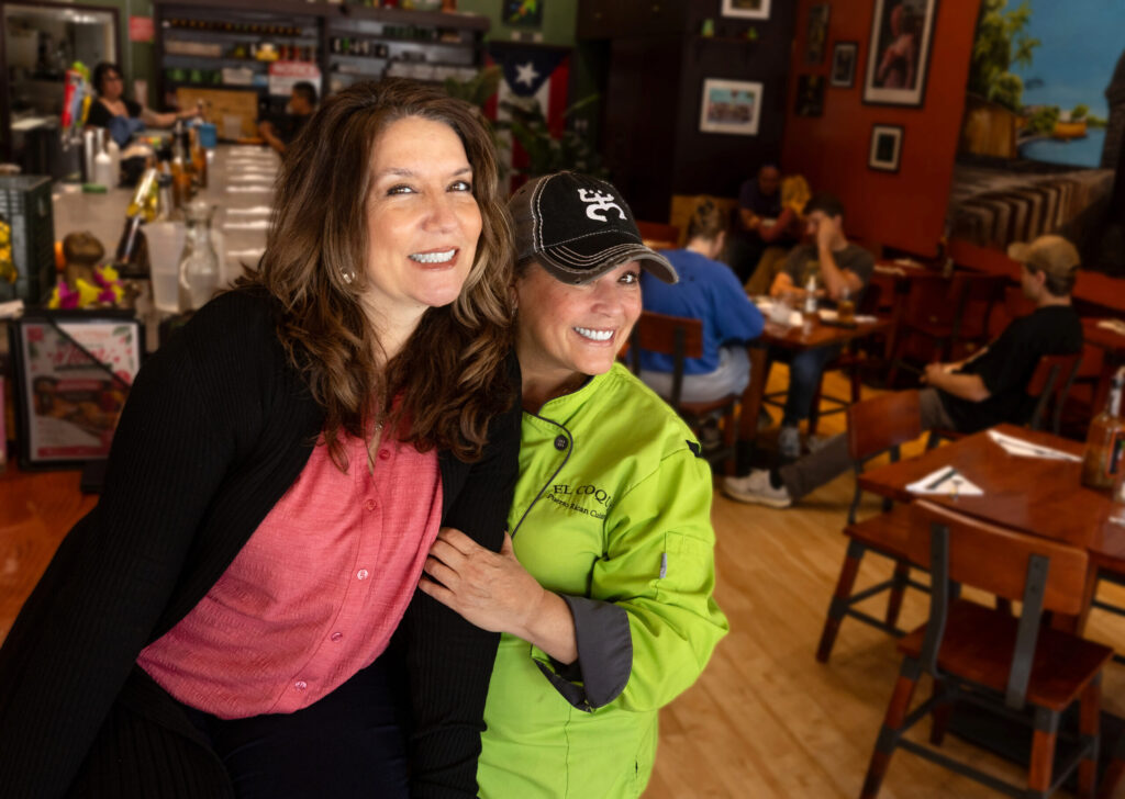 After 17 years El Coqui owners Tina Jackson, left, and partner Jaqueline Roman are going strong with their traditional Puerto Rican cuisine Friday, May 8, 2026 in downtown Santa Rosa. (John Burgess/The Press Democrat)