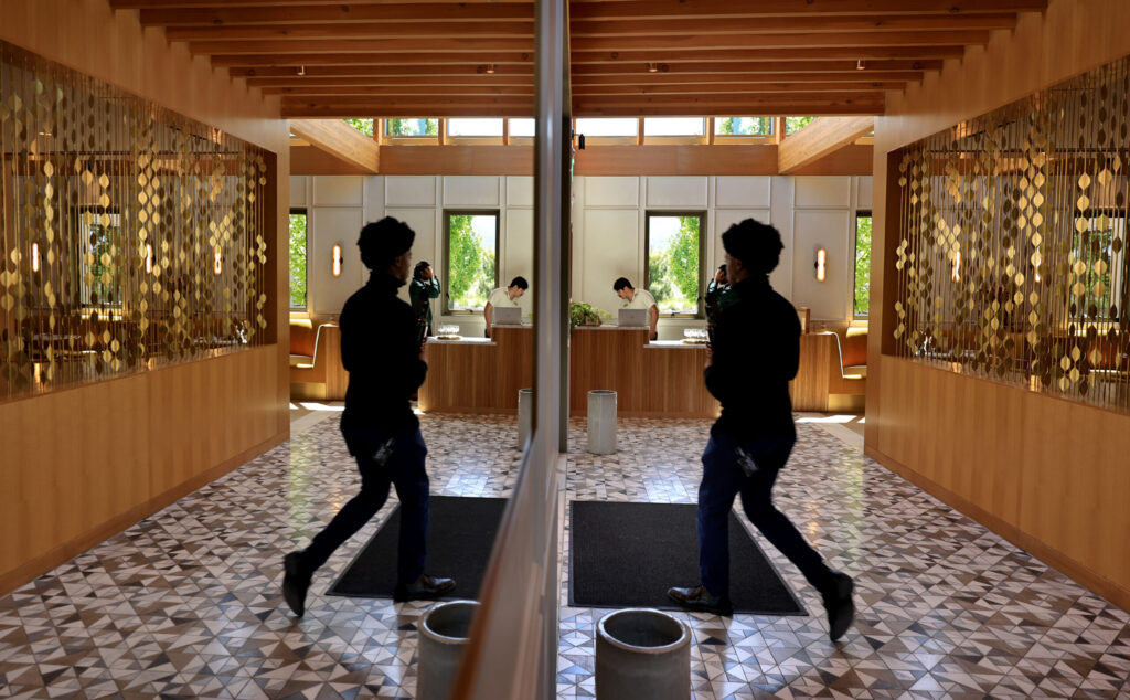 The entrance to Bella Union Winery, Saturday, May 9, 2026, in Rutherford. (Kent Porter / The Press Democrat)