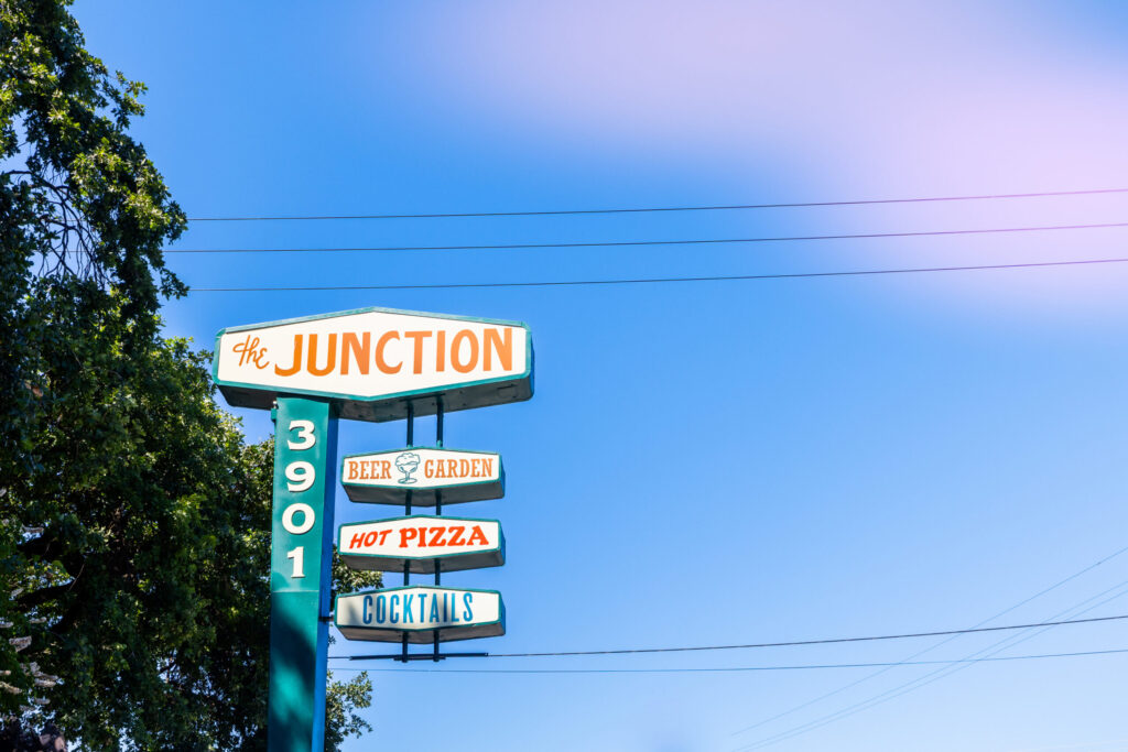 The original sign for The Villa has been restored for The Junction in Santa Rosa. (Photo: Jessica Paul @jessicapaulphoto )