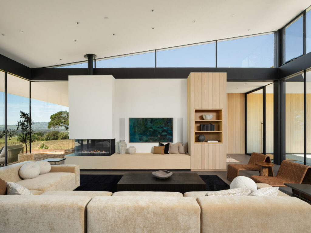 Seating area of great room. (Jeffrey Frisk)