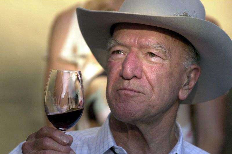 Robert Mondavi on his 90th birthday at his party at Mondavi Winery in the Napa Valley, Sept. 9, 2003. (The Press Democrat, file) 