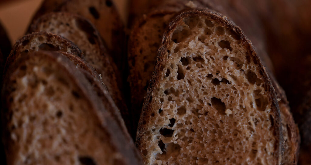 Sonoma Mountain Breads, made with flour supplied by Mai Nguyen at Green Valley Farm and Mill in west Sonoma County, Sunday, March 22, 2026. (Kent Porter / The Press Democrat)
