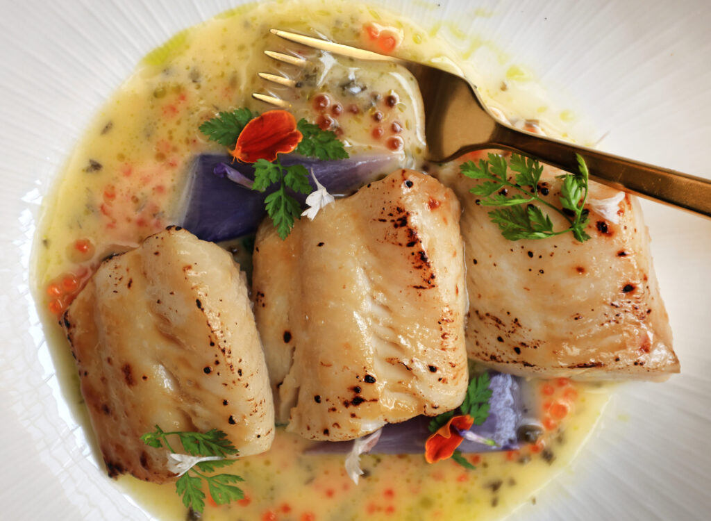 Koji black cod at AYA, located inside Graton Resort and Casino, Wednesday, June 17, 2026. (Kent Porter / The Press Democrat)