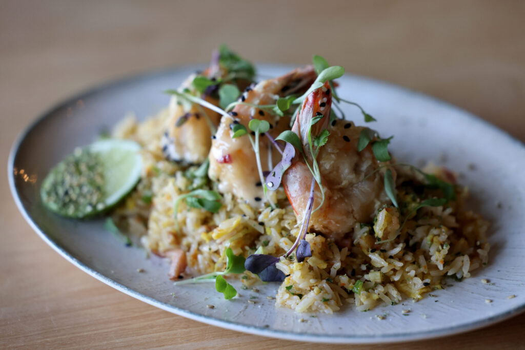 Yum Yum Prawns at Seared in Petaluma Thursday, June 18, 2026. (Beth Schlanker / The Press Democrat)