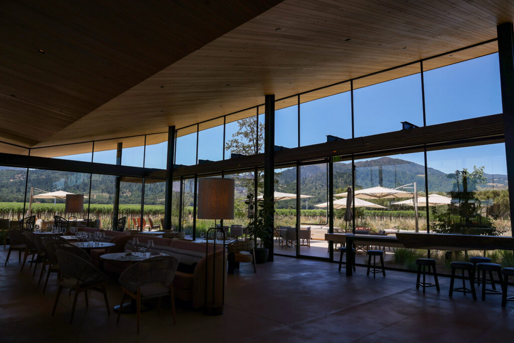 The new Vineyard Room wine tasting area at Robert Mondavi Winery in Oakville on Wednesday, June 24, 2026. (Christopher Chung/The Press Democrat)