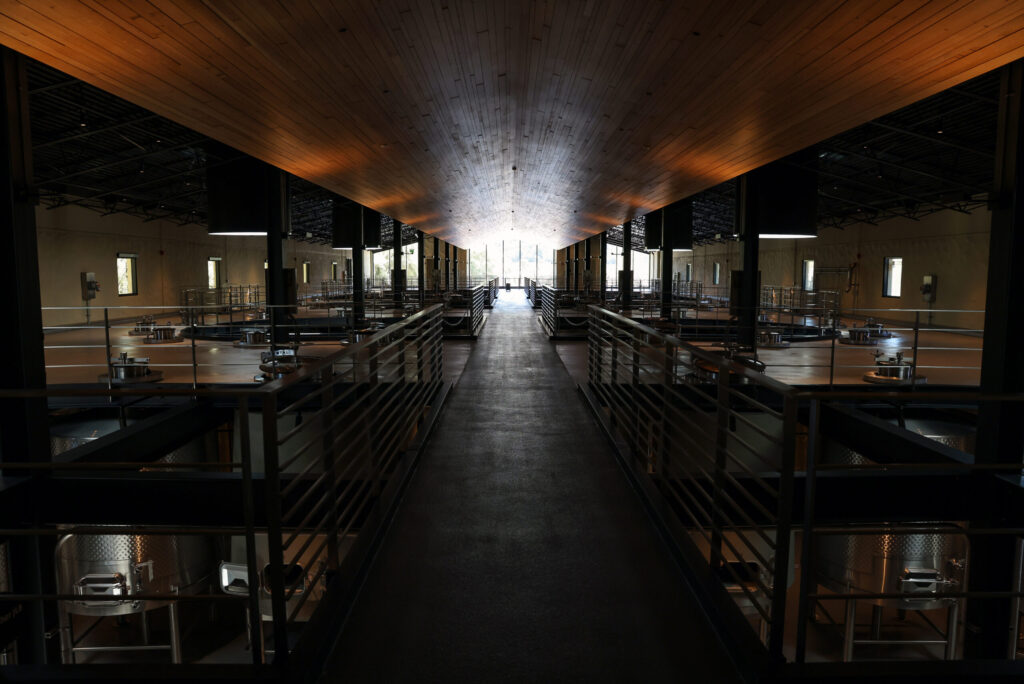 The newly remodeled tank room at Robert Mondavi Winery in Oakville on Wednesday, June 24, 2026. (Christopher Chung/The Press Democrat)