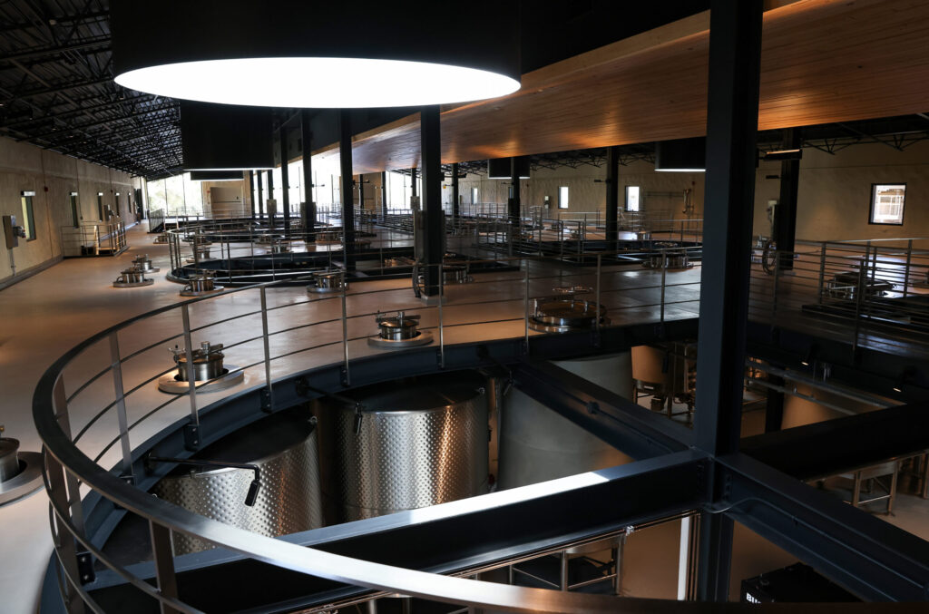 The newly remodeled tank room at Robert Mondavi Winery in Oakville on Wednesday, June 24, 2026. (Christopher Chung/The Press Democrat)