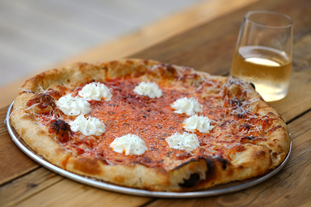 The Champion Ceese pizza at Wonderland Pizzeria in Monte Rio on Wednesday, June 17, 2026. (Christopher Chung/The Press Democrat)