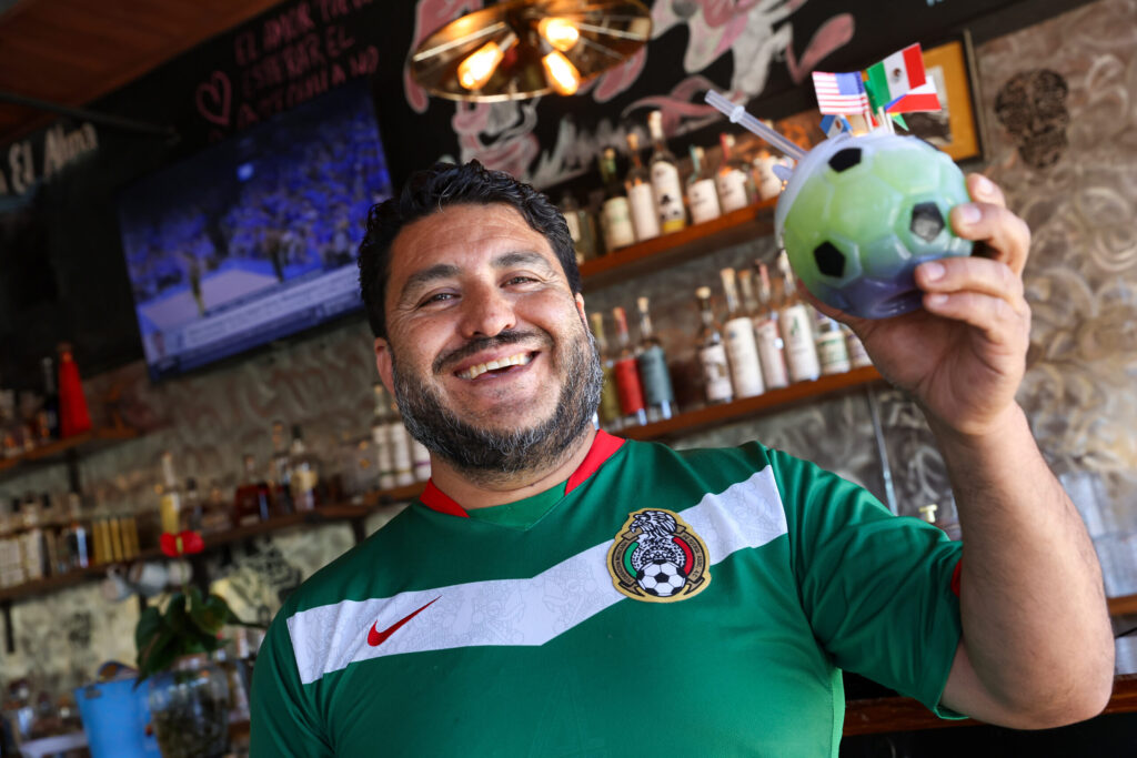 Pedro Diaz is featuring drinks specifically made for the World Cup at his El Gallo Negro restaurant in Windsor. Photo taken on Wednesday, June 3, 2026. (Christopher Chung/The Press Democrat)