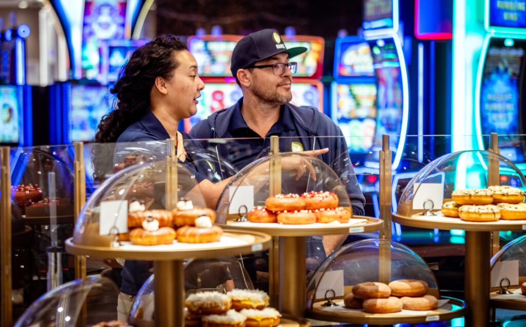 Guests of the Graton Casino & Resort can grab a specialty doughnut at the SoCo Dough Co. just a few feet away from the slot machines Friday, May 29, 2026 in Rohnert Park. (John Burgess/The Press Democrat)